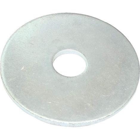 Lot de 85 Rondelles plates larges M10x25 mm - épaisseur 2 mm - DIN9021 - en acier zingué - couleur argent - assemblage boulon vis écrou serrage étanchéité fixation