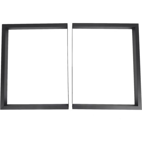 Lot de 2 supports de pieds de table en acier, style industriel, pour meubles de maison (1/5)