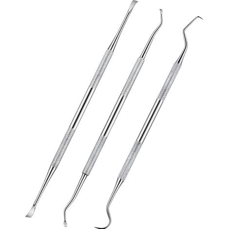 Détartreur Dentaire - Grattoir Dentaire Pour Chien Et Chat - Acier Inoxydable - Double Tête - 3 Pièces (1/4)