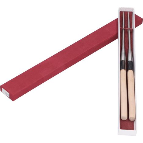 Baguettes en Acier Inoxydable 304 avec Manche en Bois, Pointes Pointues, Baguettes de Cuisson Anti-brûlure pour Restaurant de Sushi, Utilisation Cuisine à Domicile (1/5)