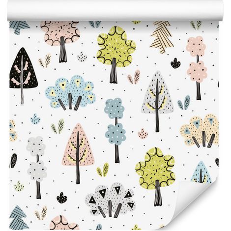 Wunderschöne Waldtapete im skandinavischen Stil für Wohn- und Schlafzimmer, 50 x 1000 cm (1/5)