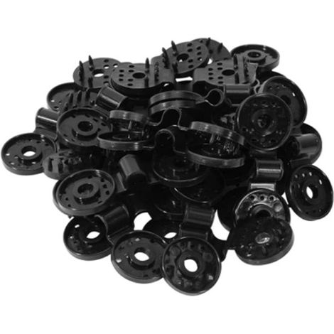 50 Stuks - Zonneschermdoek - Schaduwdoek clips - kunststof - clips voor beschermingsdoek - Zwart - bevestigingsclips voor zonneschermnetten - 103.8 cm (1/5)