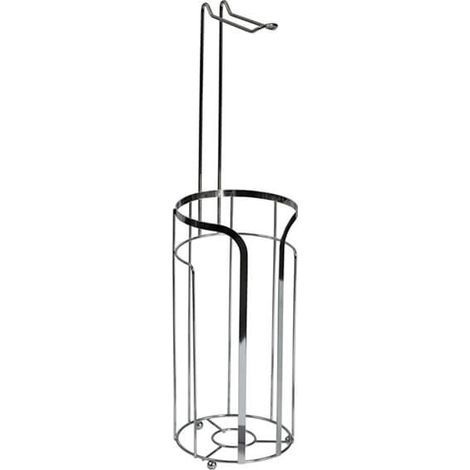 Showerdrape Dante Chrome Freestanding Toilet Roll & Spare Toilet Roll Combination