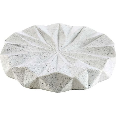 Portasapone in resina pigmentata da appoggio serie Geo White di Cipì