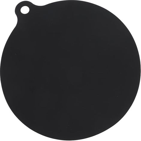 Protège plaque de cuisson en silicone, 22 cm, résistant à 250 °C, noir, protection induction, réutilisable (1/5)