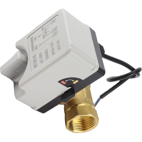 Vanne à bille motorisée 3 fils 2 points 1 position 2 voies auto manuel DN25 220V pour eau chaude froide chauffage ventilation (1/5)
