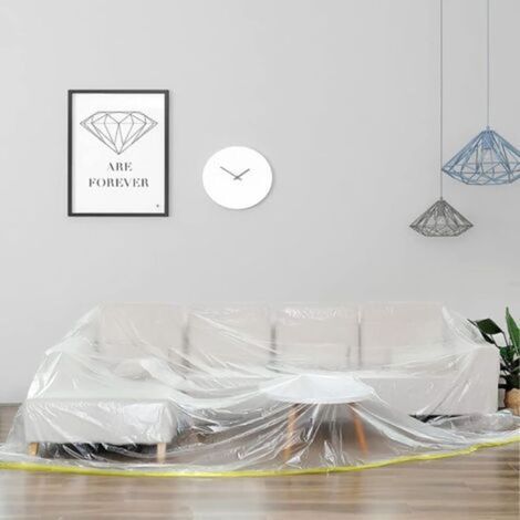 Housse de canapé, transparente, imperméable et anti-poussière, extra large, durable, protège les meubles, housse de canapé de sol pour décoration de rangement mobile, housse de meuble, découpable, ada