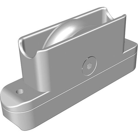 PORTAC Galet en Inox gorge U sur chape Zamak encastrée anti-pincement Finition: Brut - Matière: Matière : Acier