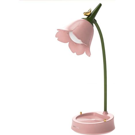 MINKUROW Flower Mesa De Carga Led Pequeñas Lámparas De Escritorio Para Lectura, Estudio Y Oficina, Brillo Ajustable (1/5)