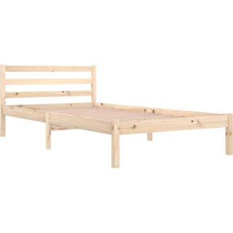 Day Bed Natural Wood Solid pine wood 100x200 cm vidaXL