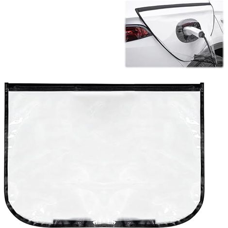 1 Pièce Couvre-Pluie Magnétique pour Chargeur EV-Protection Universelle Étanche en PVC pour Chargeur de Voiture Électrique,avec Adsorption Exceptionnellement Forte,Noir.