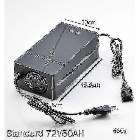 Chargeur intelligent pour batteries au plomb-acide 48 V, 60 V, 72 V et 96 V (50 Ah et 60 Ah), compatible avec les tricycles électriques, vélos, scooters, quads et karts. (1/5)