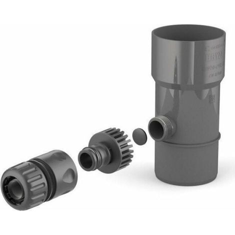 Récupérateur D'eau De Pluie - 63 mm - Graphite - Pour Toiture Et Jardin - 1 Pièce