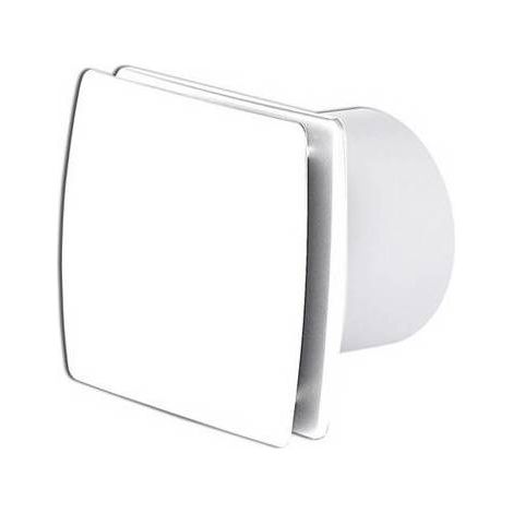 Vecamco extracteur e'lectrique externe avec support de ventilation naturelle 10 cm 19W IP44 chrome argente' ide'al pour salles de bains et toilettes Silver Cromo 10 cm