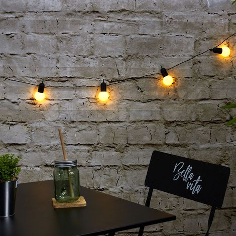Guirlande - HOME DECO FACTORY - Ampoules LED - Blanches - 20 LEDS - 1250 cm (1/5)