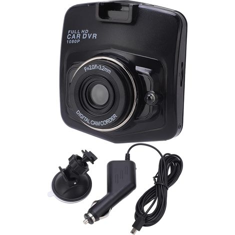 Dash Cam Full HD 1080p, grandangolo 170°, visione notturna, sensore G, registrazione in loop, monitoraggio del parcheggio, batteria da 120 mAh, max 32 GB (1/5)