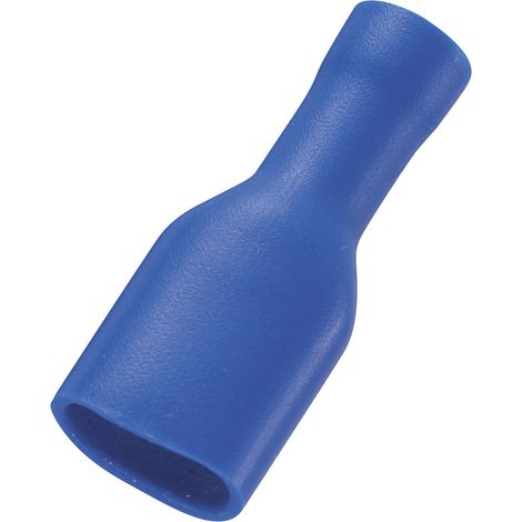 TRU COMPONENTS 1572192 Flachsteckhülse Steckbreite: 2.8 mm Steckdicke: 0.5 mm 180 ° Vollisoliert Bl