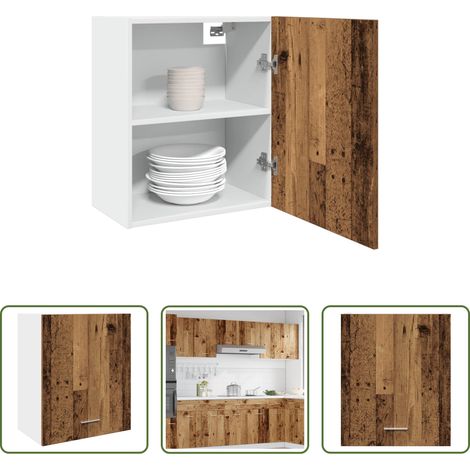 Rangement murale - Armoire suspendue "Lyon" Bois ancien 50 x 31 x 60 cm Bois d'ingénierie (1/5)