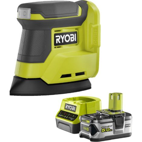 Pack RYOBI Ponceuse triangulaire 18V One+ - RPS18-0 - 1 Batterie 5.0Ah - 1 Chargeur rapide RC18120-150