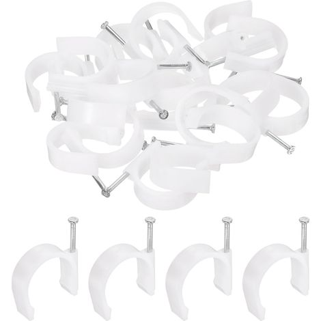 50pcs Attaches Câbles Avec Clou 32mm J-Crochet Avec Clou (1/5)