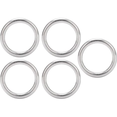 5 pièces bagues O soudées en acier inoxydable marine pour équipement de plongée et navigation, 4x20mm (1/5)