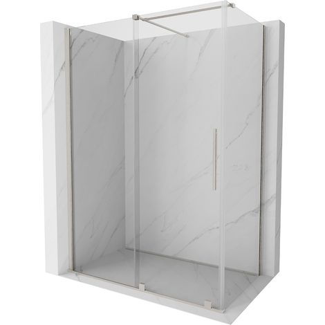 Mexen Velar Duschkabine Schiebetür 160 x 80 cm, transparent, gebürstetes Nickel - 871-160-080-01-97 (1/5)