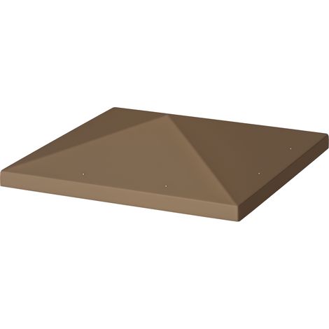 Copertura per Gazebo da Giardino 3x3 m in Tessuto Oxford 600D con Fori di Drenaggio, Marrone