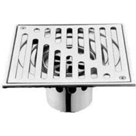 150x150mm Siphon de Sol en Acier Inoxydable Anti-Odeur carré de Salle de Bain déchets Gate Égouttoir de Douche avec Grande Calibre-Crezuo