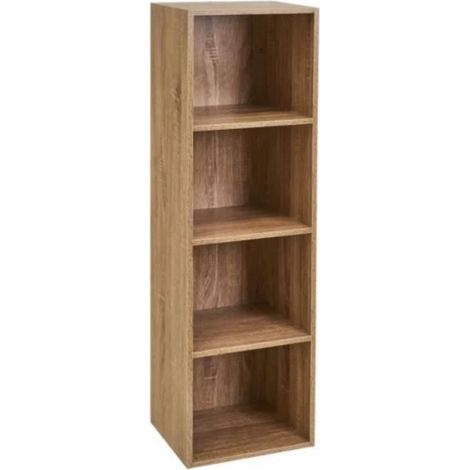 Meuble étagère coloris naturel - Longueur 30 x Profondeur 24 x Hauteur 106 cm (1/3)