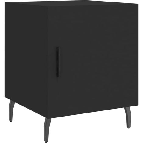 Comodino con vano con anta 40 x 40 x 50 cm multistrato nero DEC034465