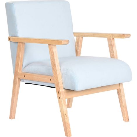Fauteuil élégance velours bleu ciel pour salon chic - Bleu azur apaisant (1/5)