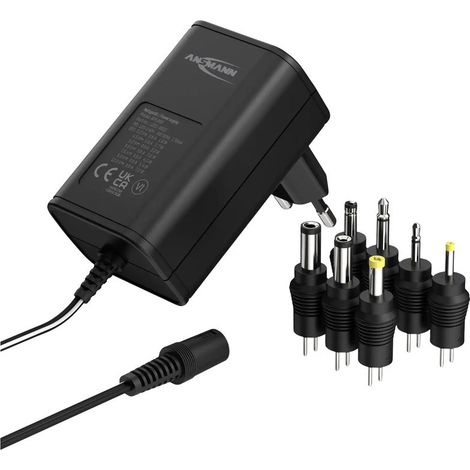 [NEUWERTIG] B-Ware Ansmann Steckernetzteil APS 600 einstellbar 12V 9V 7.5V 6V 4.5V 3V 600mA 7.20W (1/2)