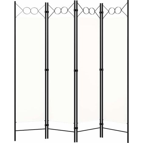 vidaXL Cloison de séparation 4 panneaux blanc 160x180 cm (1/5)