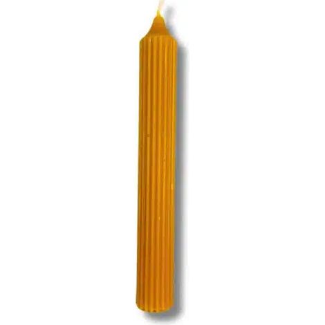 Candela decorativa, dritta (a righe), 100% cera d'api