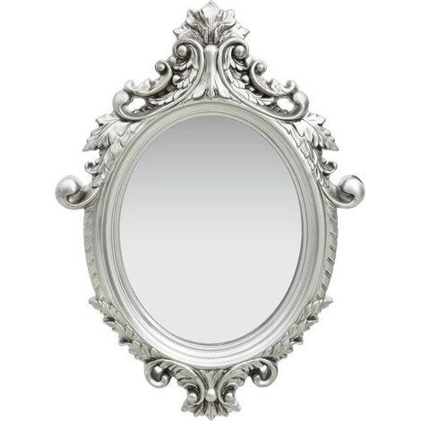 Miroir mural style château, 56 x 76 cm, argent (1/5)