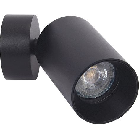 spot sur patère - aric nolan 01 - gu10 - 4.6w - 3000k - noir - aric 51414