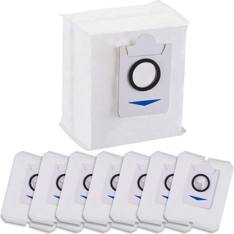 CYRILL Confezione da 8 Sacchetti per la Polvere, Accessori per Robot Ecovacs Deebot T10 Plus/Ecovacs Deebot X1 Plus, Stazione di Aspirazione da 3,2 L, Grande Capacità, Parti di Ricambio Uniche (1/5)