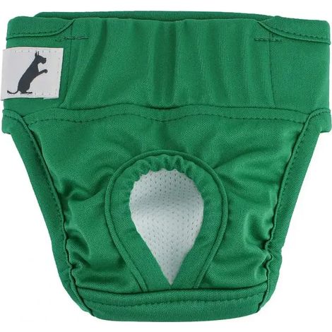 Couches réutilisables et ultra-absorbantes pour chiennes de petite et moyenne taille (taille L), idéales en cas de fortes chaleurs, d'incontinence et de fuites urinaires dues à l'excitation. Matière v