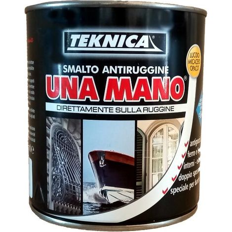 Teknica UNA MANO Smalto Antiruggine interno esterno barche protettiv 750ML OPACO - Colore: ANTRACITE OPACO