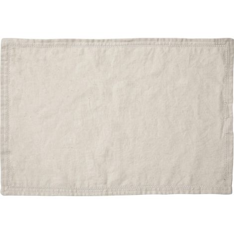 Set de table en coton/lin Beige 45x30 cm