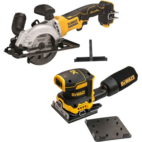 DeWalt DCS571N 18v Brushless XR 115mm Circular Saw & DCW200N Orbital Sander (1/4)