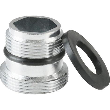Adaptateur de robinet M18.5 vers M22, filetage extérieur, adaptateur de robinet pour filtre à eau, raccord d'aérateur pour robinet de lavabo de cuisine (1/5)