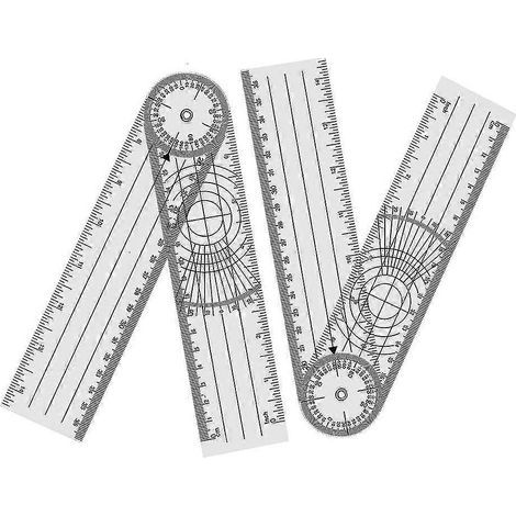 4-piece physiotherapy goniometer, 360-degree rotation (1/4)