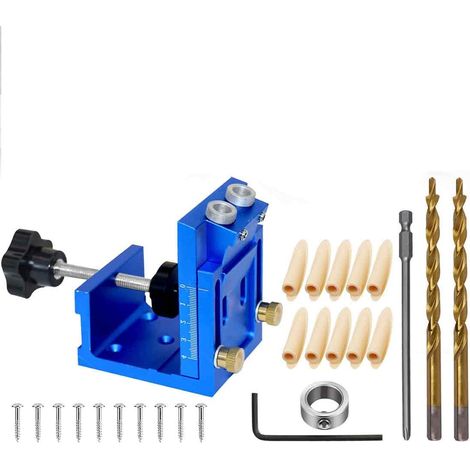 Gabarit De Perçage - Guide De Perçage Ajustable 9 mm - Pour Assemblage Bois Et Trous De Positionnement Obliques - Lot De 6 Pièces