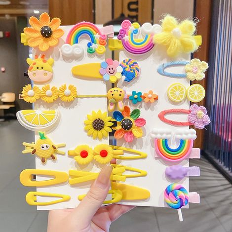 Juego de 28 pinzas para el cabello de bebé niña, accesorios coloridos y adorables  Multicolor (1/5)