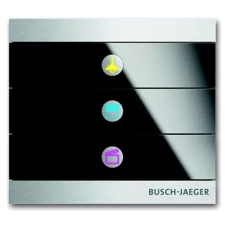 Busch Jaeger Bedienelement 3fach 6342-825-101 Busch-priOn Freiprogrammierbares Multifunktionsbedienelement (1/2)