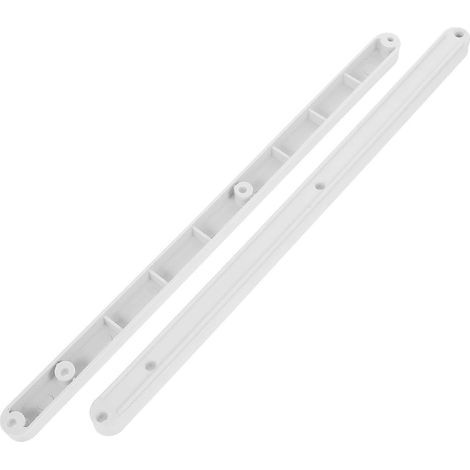 Lot de 2 glissières de tiroir en plastique pour meubles de cuisine, rails lisses pour tiroirs de commode-30.00X1.60X1.40CM-White (1/4)