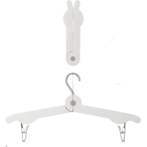 QORVA-Cintre pliable en forme de lapin, joli cintre de voyage pour vêtements d'intérieur, cintre portable (1/3)