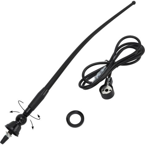 Universal Car FM/AM Antenna High Flexible Car Radio Aerial with Male DIN Connector for Truck Bus Caravan (1/5)