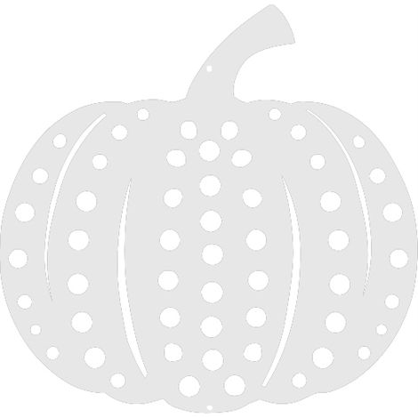 Ciondolo a forma di zucca D9, decorazione autunnale e di Halloween, ornamento traforato bianco